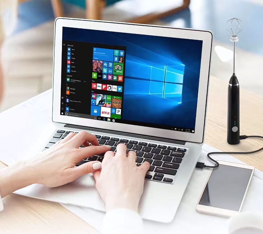 SPIENIACZ UBIJACZ DO MLEKA JAJEK KAWY MINI MIKSER ELEKTRYCZNY UBIJAK MIKSER Waga produktu z opakowaniem jednostkowym 0.21 kg