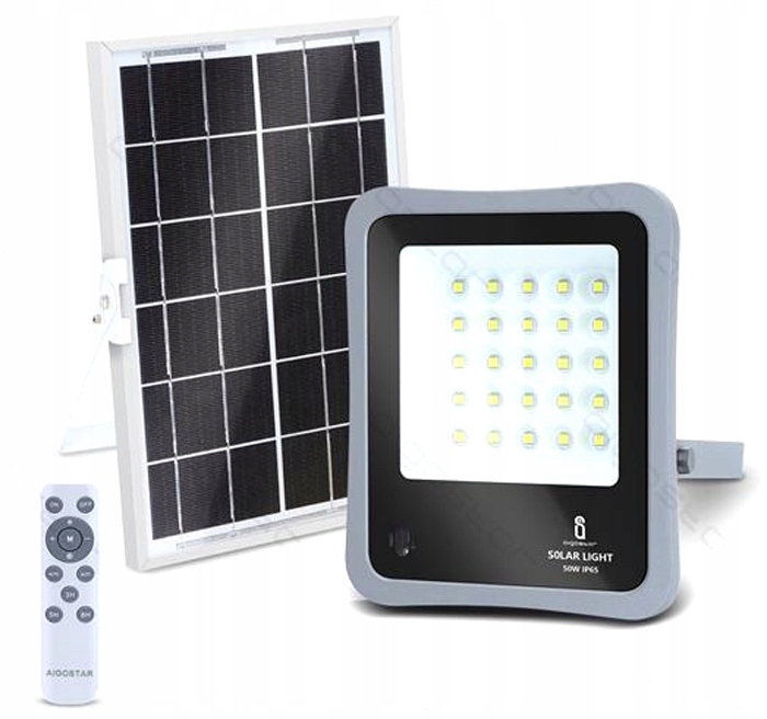 LAMPA LATARNIA HALOGEN LED PANEL SOLARNY 50W PILOT