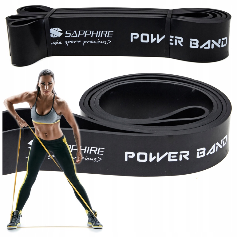 Guma oporowa Power Band Mocna taśma Treningowa Do Ćwiczeń 23-57 Kg Sapphire