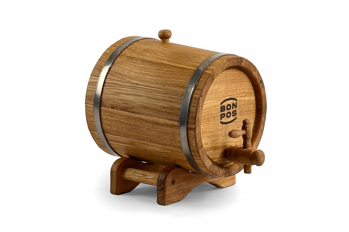 Dubový sud 10 litrov, stojan
