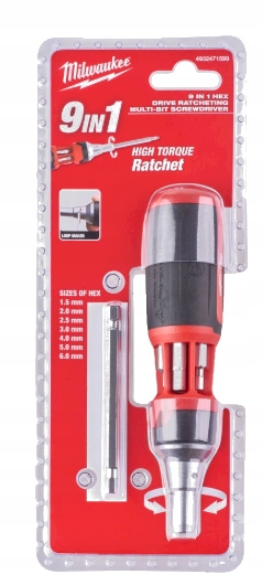 Wkrętak śrubokręt z grzechotką Multi 9w1 Hex Milwaukee 4932471599