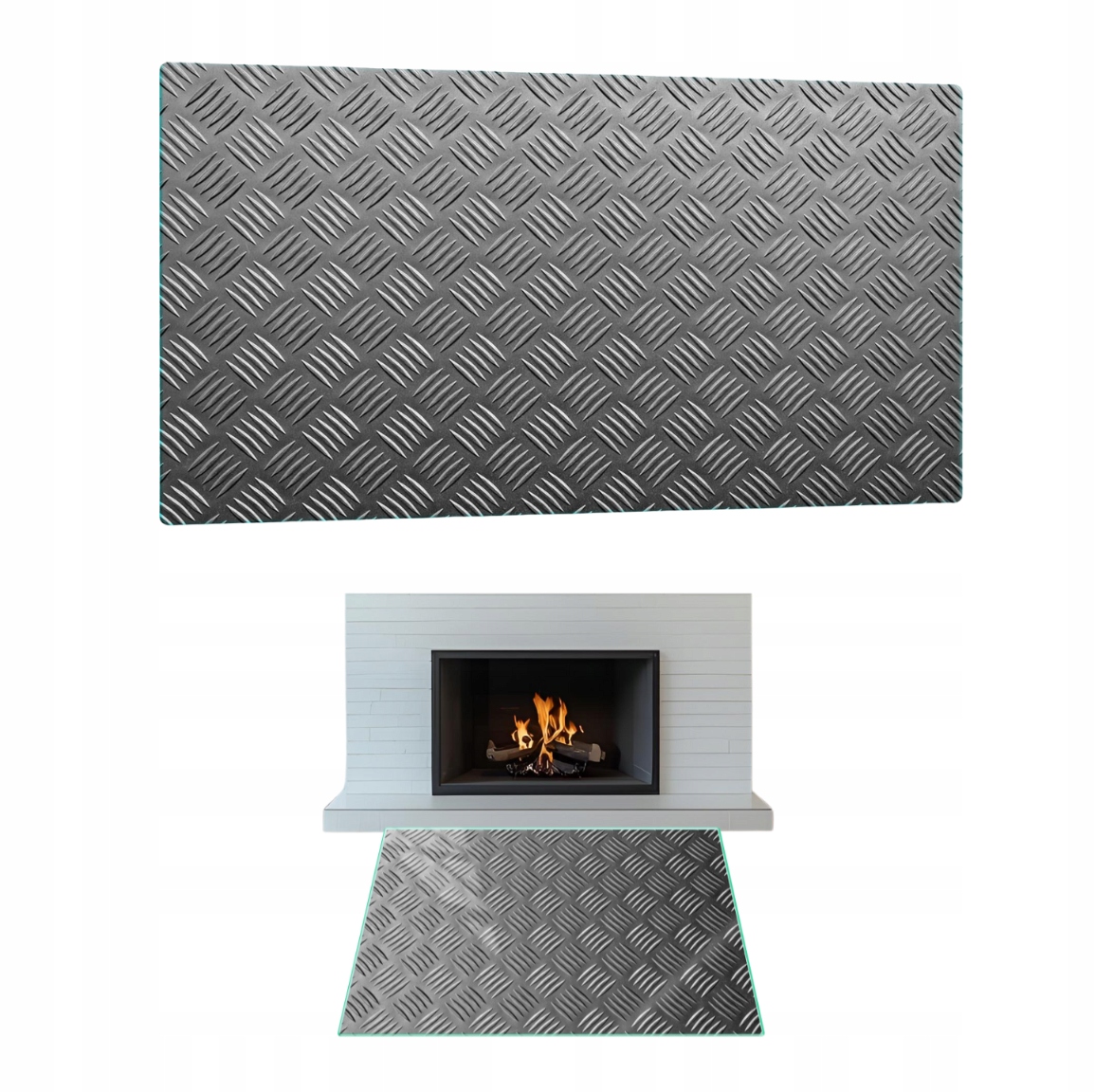 Sklo Pod Krb Tvrzené Sklo Podstavec Rozměr 90x52cm Grafika Kov