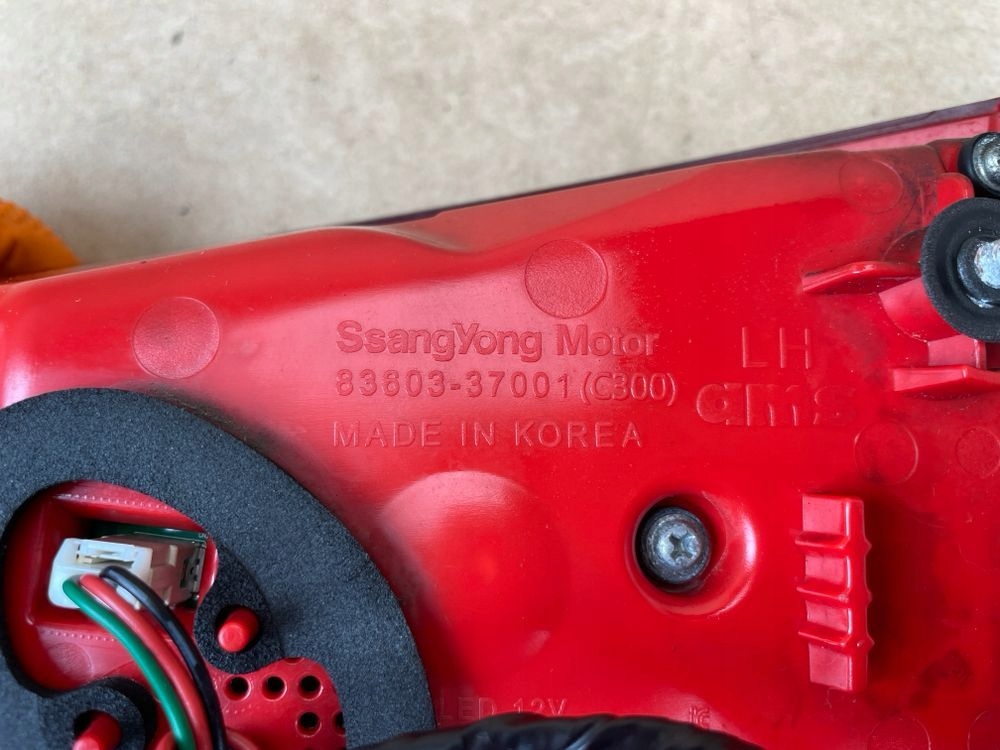 light left rear part rear SSANGYONG KORANDO IV 4 2019- 8360139000