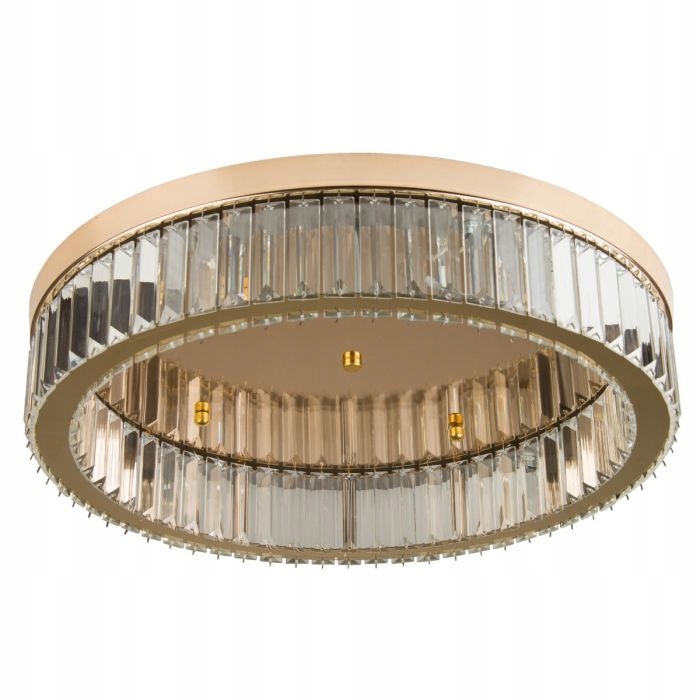 Led stropná lampa zlatá s glamour kryštálikmi okrúhla 50 cm Abigali