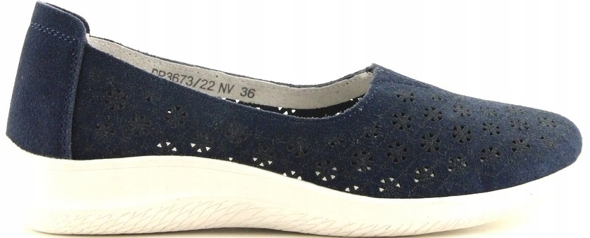 iBUTY Pohodlné Polobotky Z Kůže 3673 Tmavě Modré 38