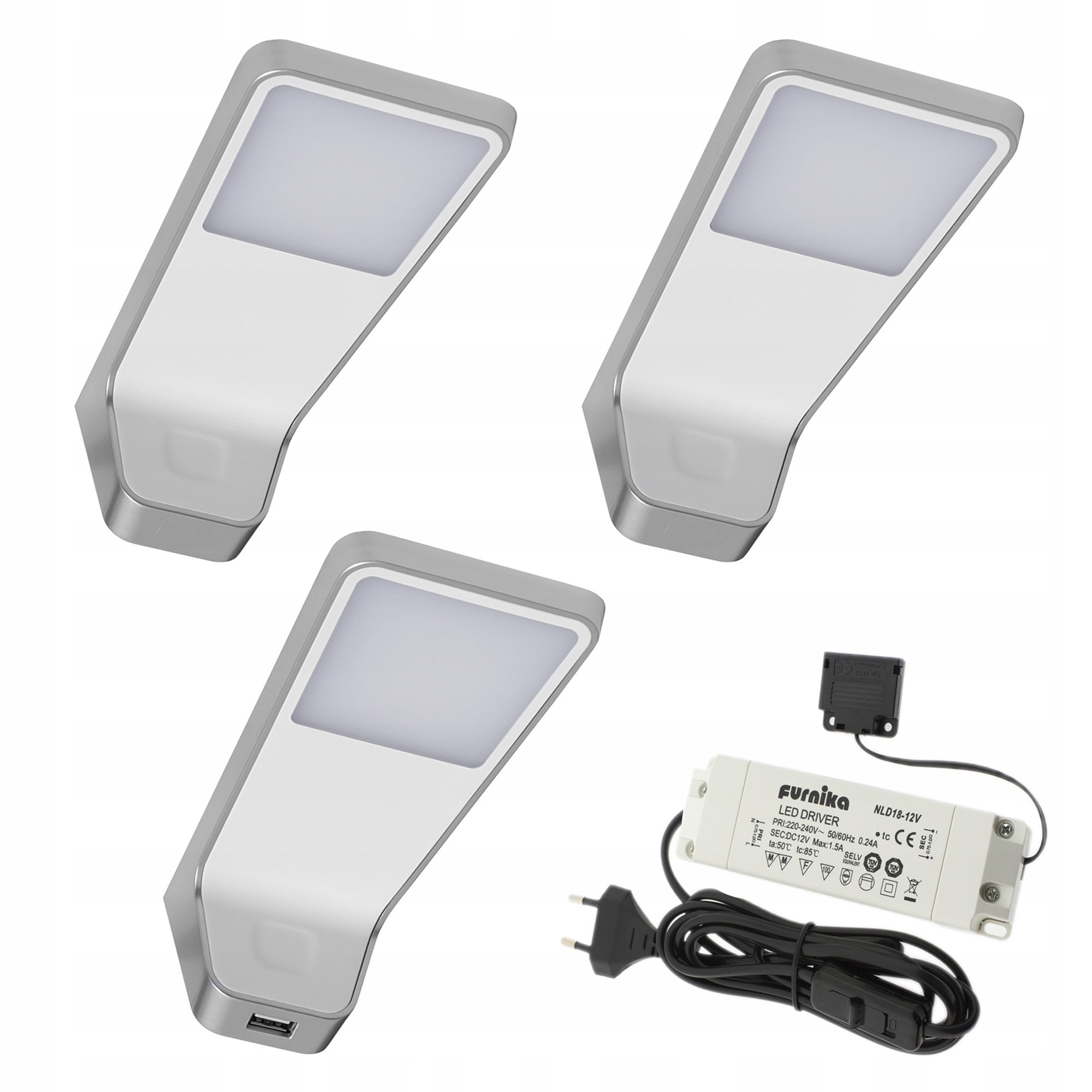3x Led lampa 2W podskříňkové svítidlo nad pracovní desku Lena 2