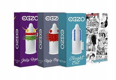 

Zestaw Prezerwatyw Egzo wypustki Kolce mix