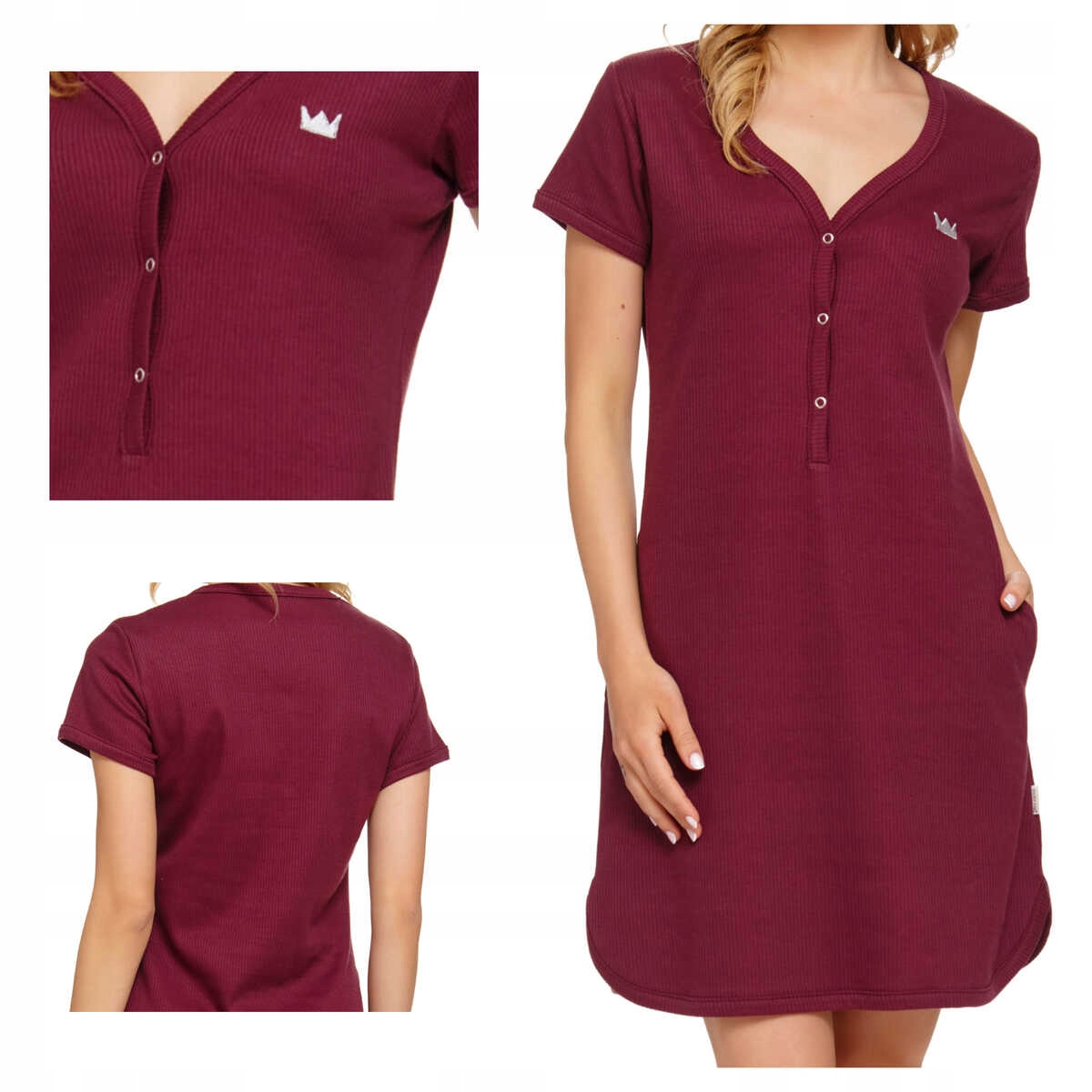 noční Doctornap Košile druky Tcb 4115 Sangria 2XL