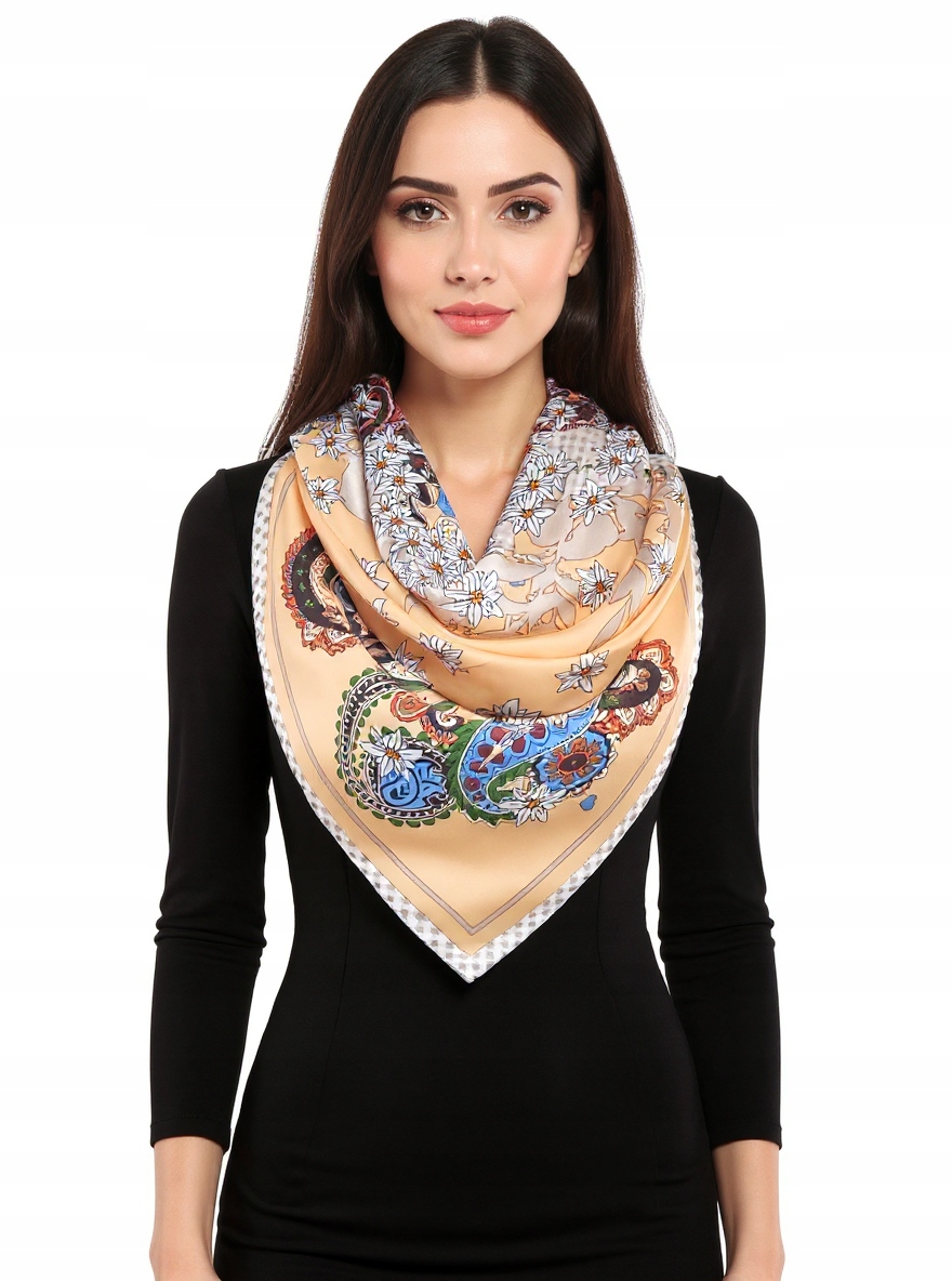 Hedvábný Šátek 100% Hedvábí Přírodní Morušový Prémiová Kvalita+