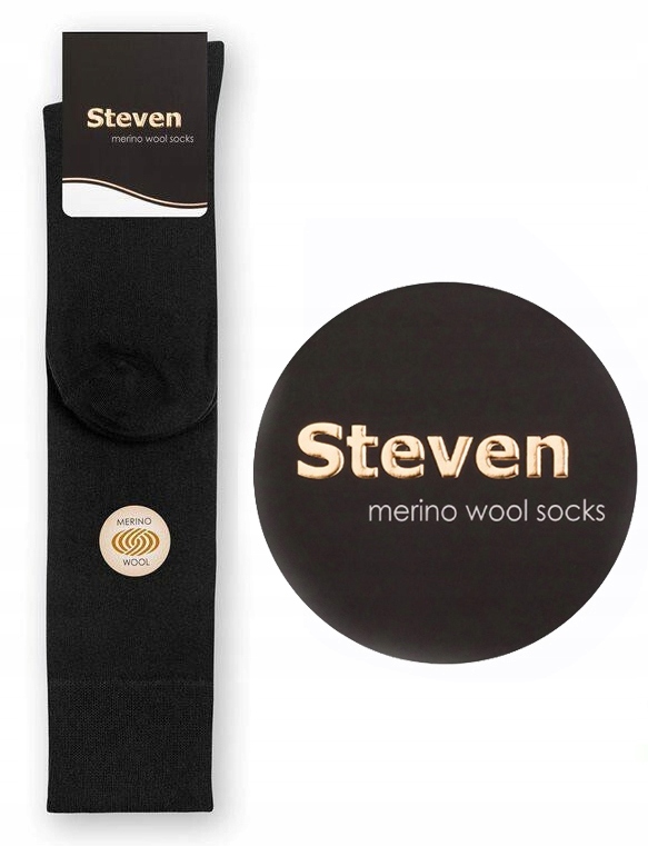 

Podkowlanówki steven Merino Wool 008 czarne# 44-46