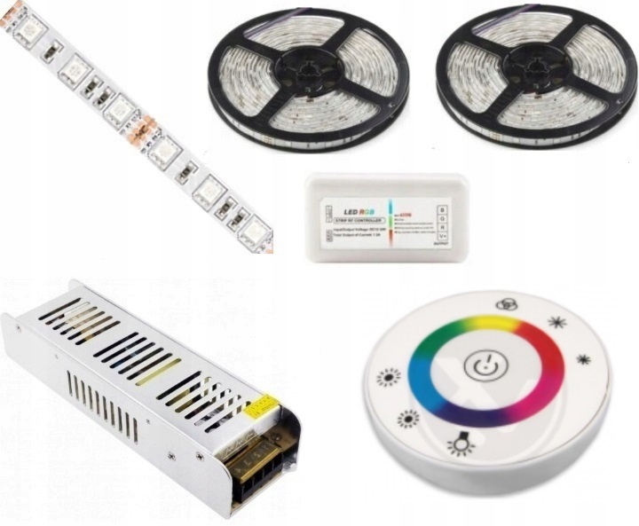 ZESTAW 14m TASMA 420 LED RGB 5050 PILOT DOTYK UFO