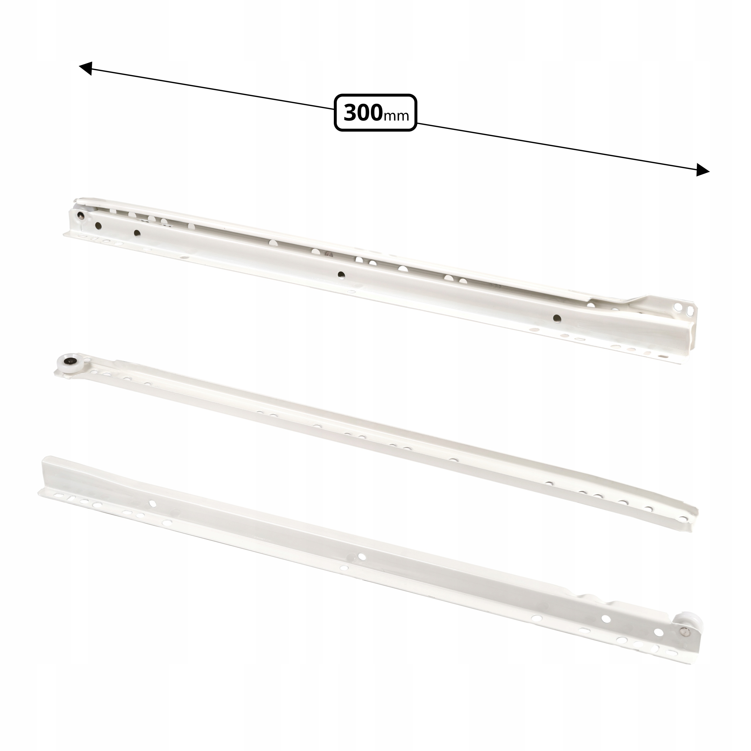 FGV PROWADNICA ROLKOWA MEBLOWA DO SZUFLAD 300 mm Kod producenta PR_ROL_300_BI