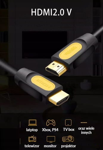 Kabel HDMI 2.0 4K 60 HZ High speed 1,5 m LTG HK-3 Długość kabla 1.5 m