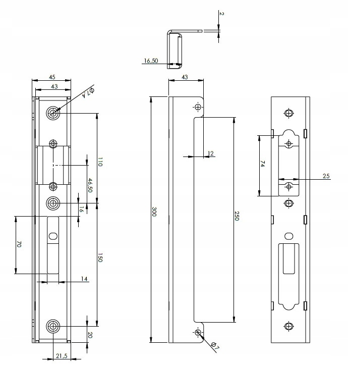 KASETA Z ELEKTROZACZEPEM DO FURTKI BRAMKI WĄSKI BLOKADA REGULACJA ANTRACYT Rodzaj elektrozaczep