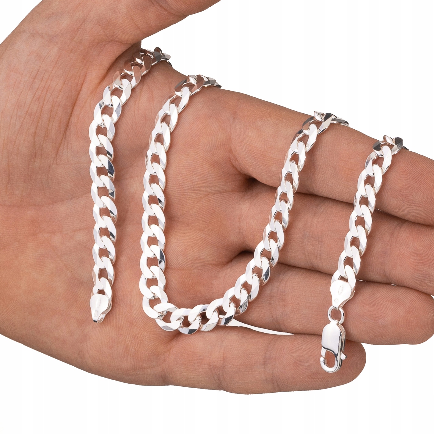 Stříbrný Řetízek Pancr 50 CM Řetěz 8,4 MM 925