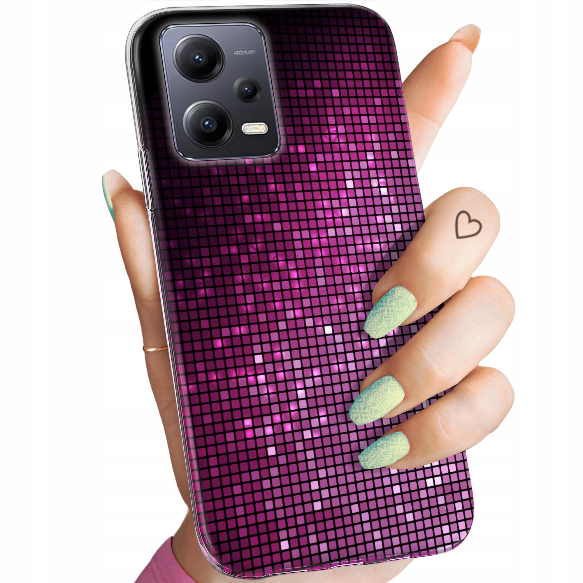 Etui Do Redmi Note 12 5G Poco X5 Imitacja Brokatu Brokatowe Obudowa