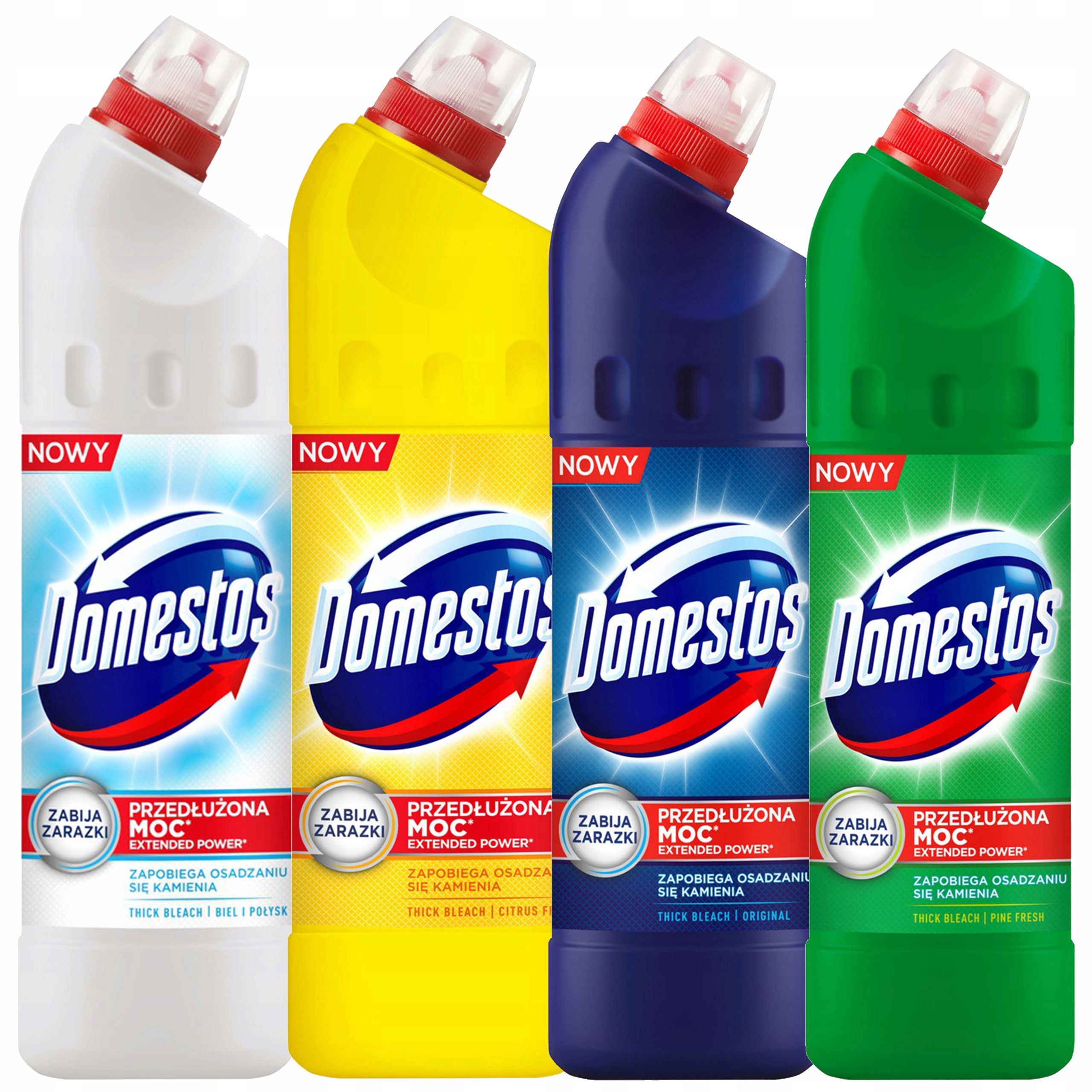 

Domestos Płyn do Wc Toalet Zestaw MIX 4x1250ml