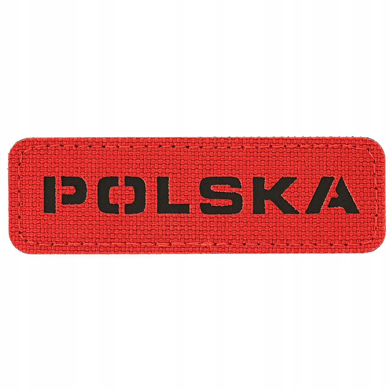 Naszywka emblemat Polska laser cut rzep M-Tac 25x80 czarna/czerwona