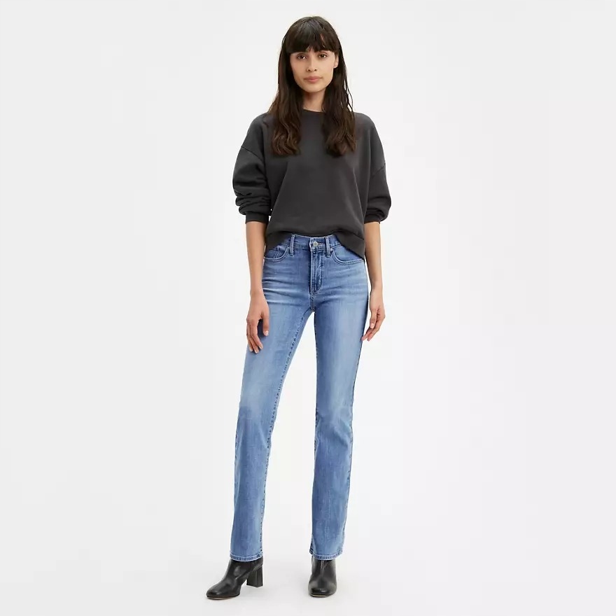 Levi's Džíny Mom Dlouhé Modré S Oděrkami 32/34 6EA