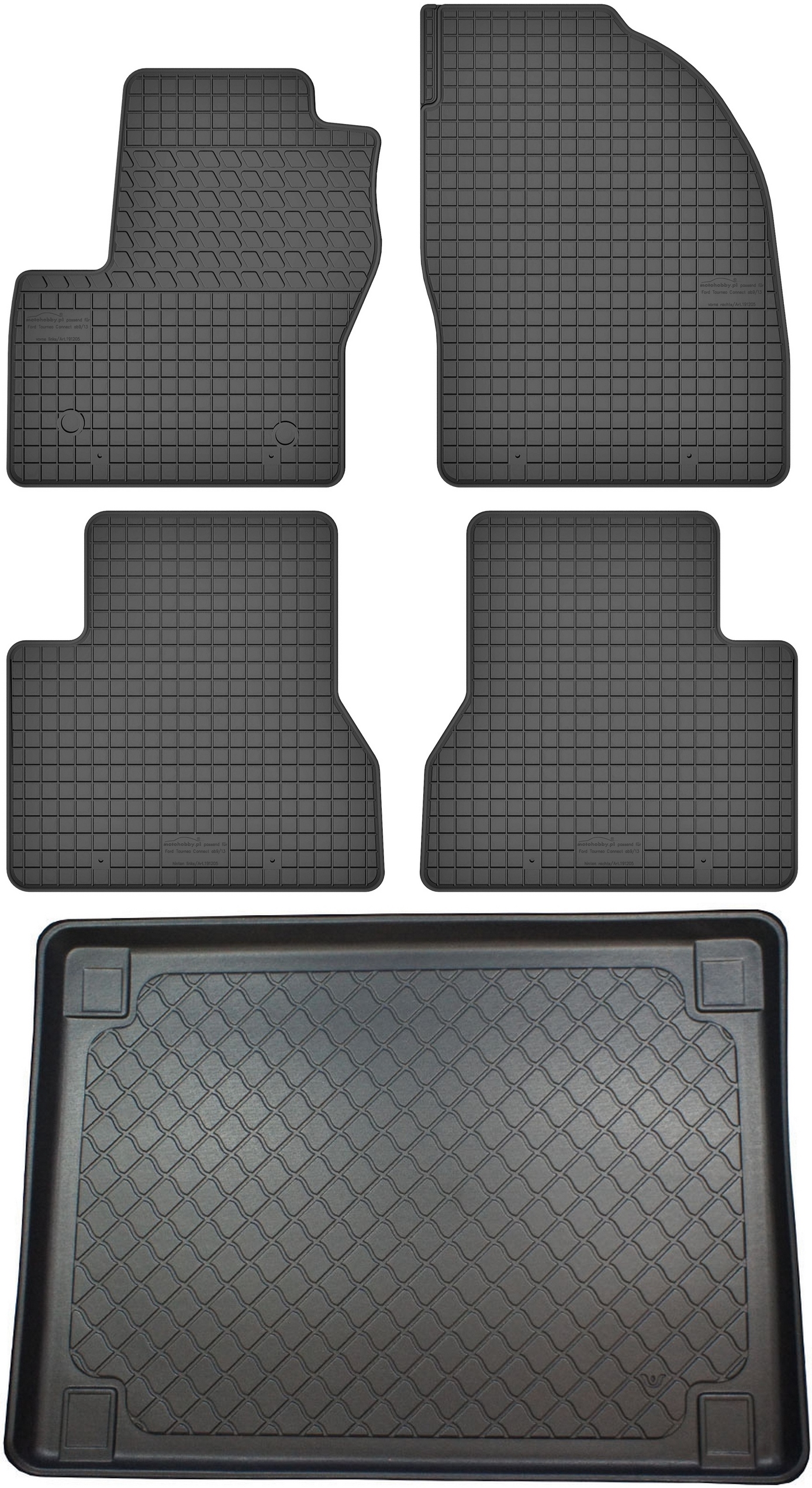 Ford Tourneo Connect II 5os 2014- Koberce s rohožou