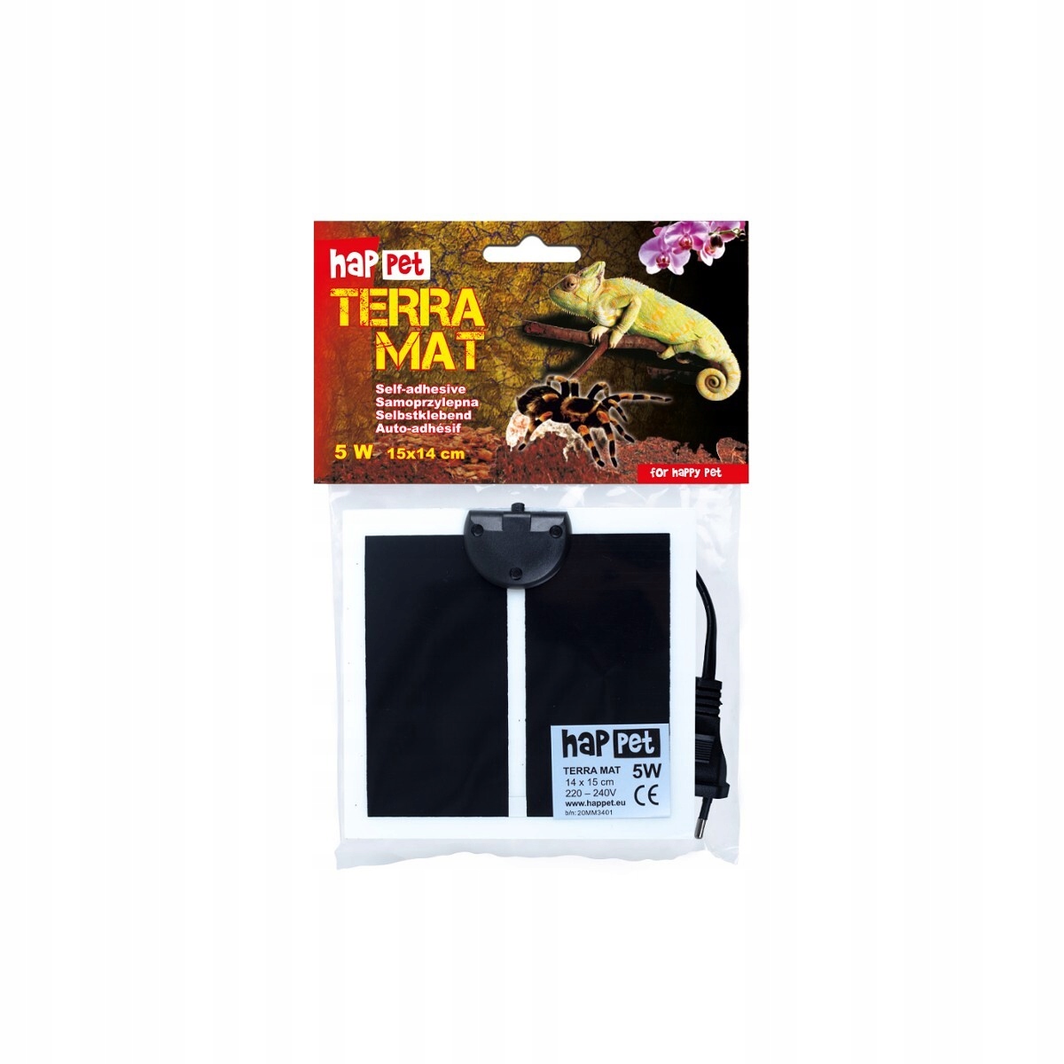 

Mata grzewcza ogrzewanie terrarium 14x15 cm 5W