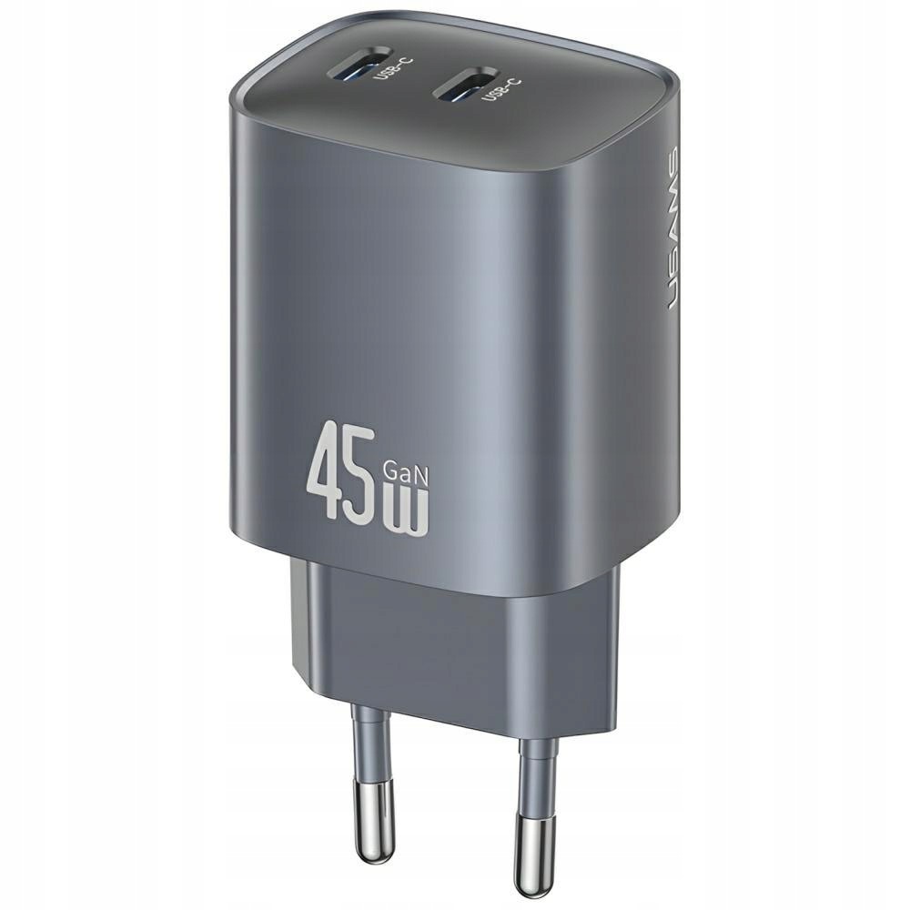 Ładowarka sieciowa Usams CC305 T66 45W GaN 2xUSB-C tarnish