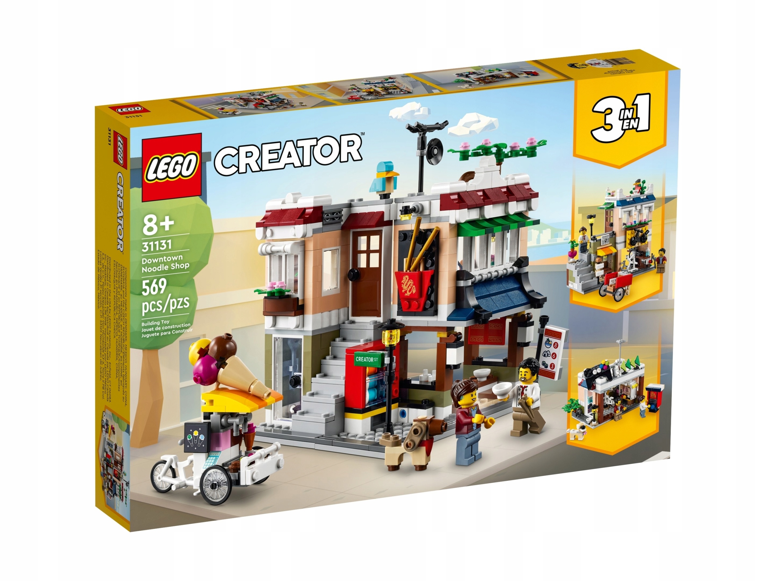 Lego Creator 3v1 31131 Obchod s nudlemi v centru města Nové