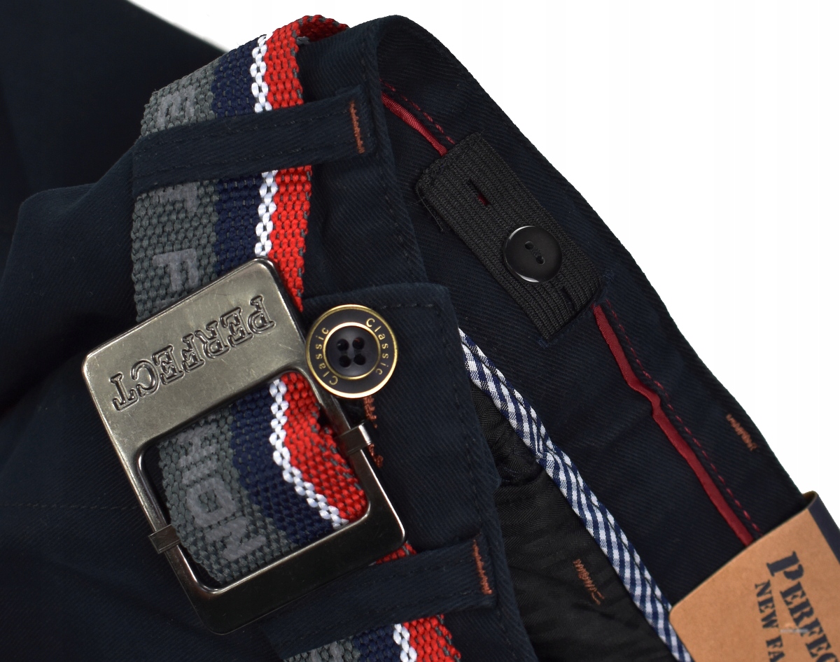 PERFECT Granatowe SPODNIE Chinosy Wizytowe 122/128 Marka Inna marka