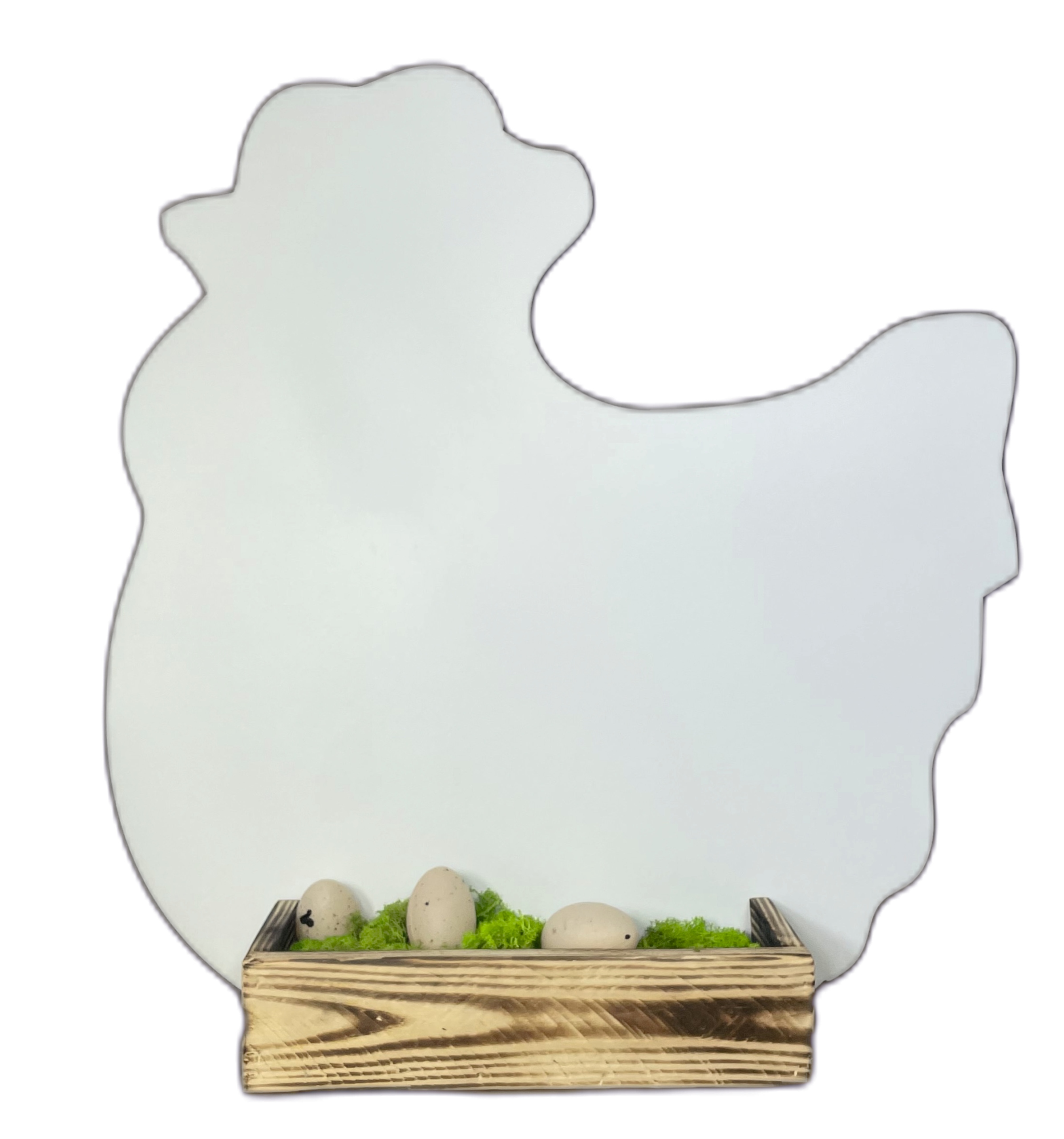 SKRZYNKA KURA KWIATY JAJKA WIELKANOCNA OZDOBA XL