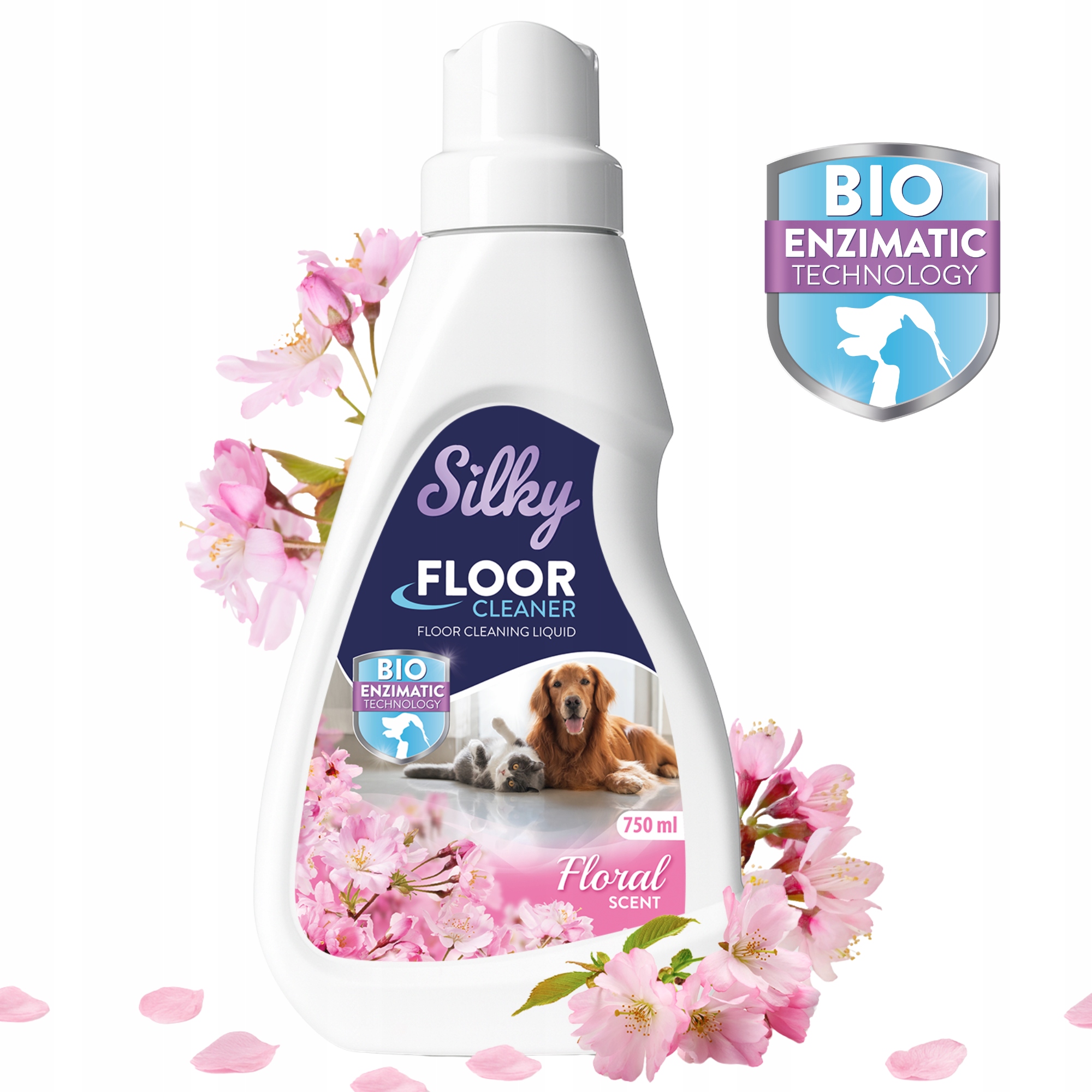 Levně Silky Floor Cleaner floral scent 750 ml