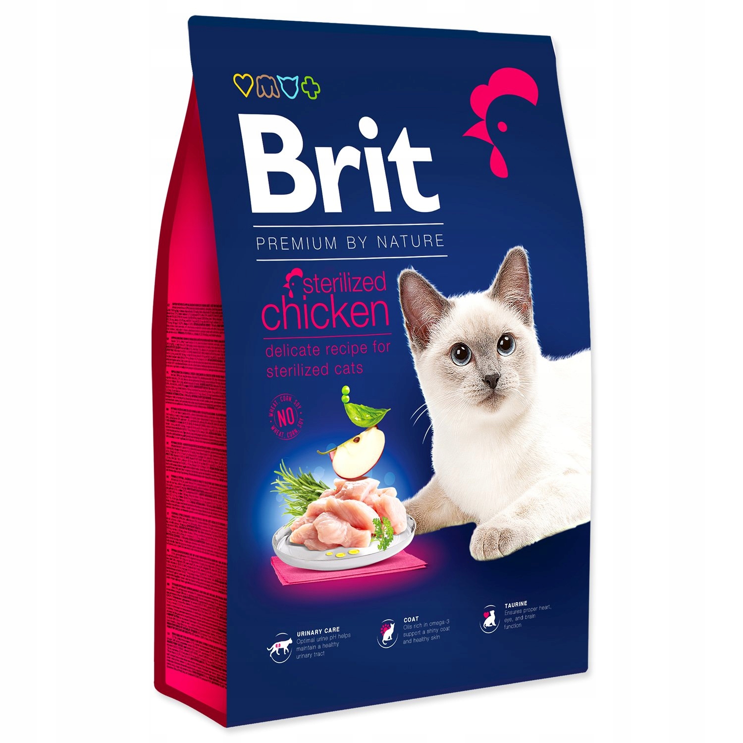 Levně Brit Premium Cat by Nature Sterilized Chicken 8kg