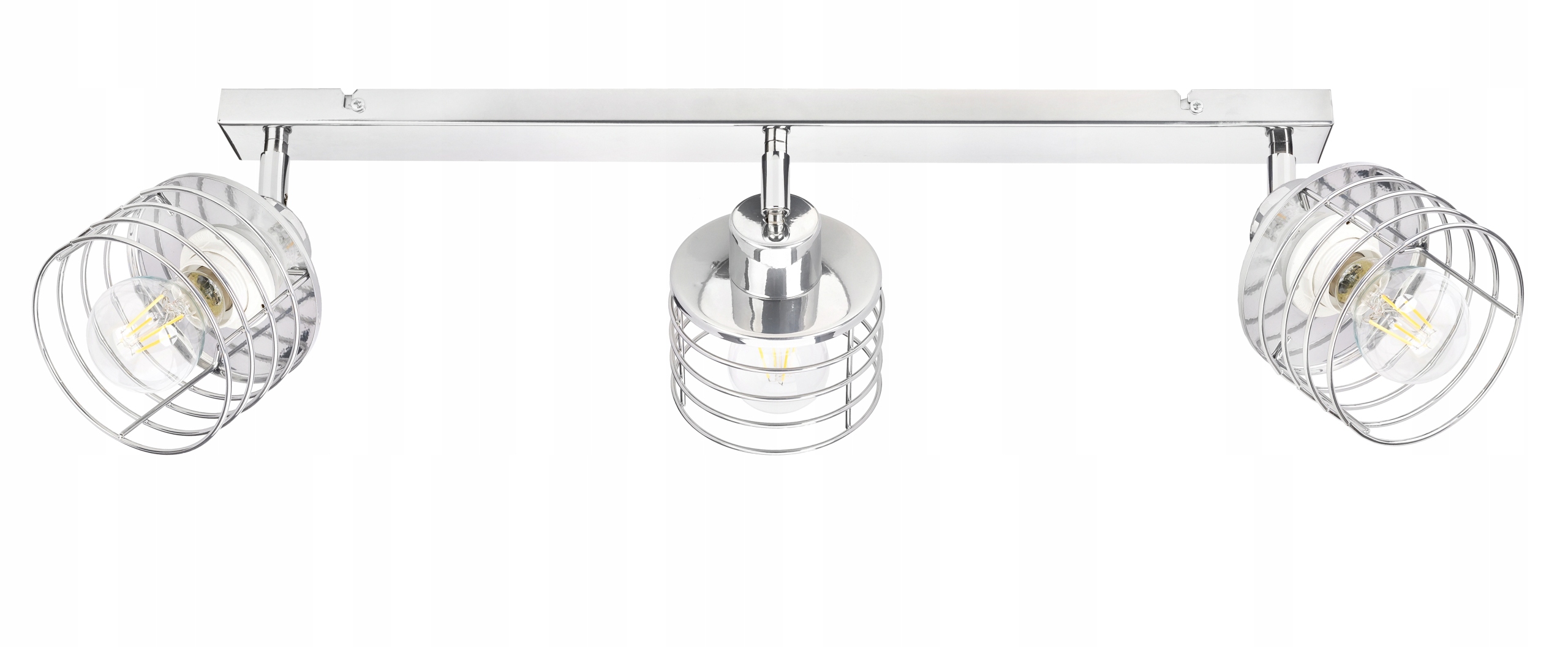 

Lampa plafon żyrandol ruch loft klosz drut chrom
