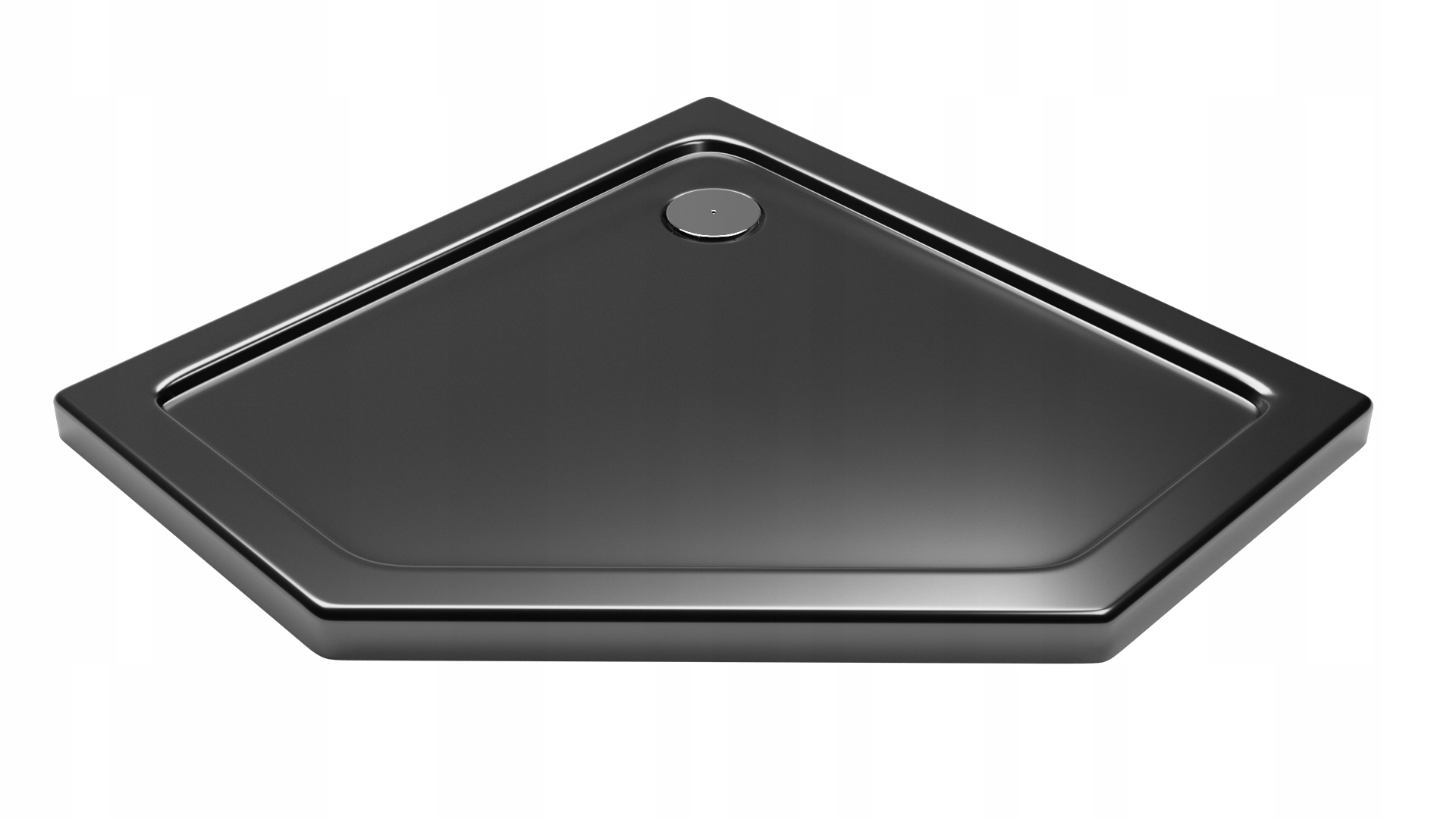 Pětiúhelníková Sprchová Vanička 80X80 Pentagonální Do Kabiny Akryl Černá