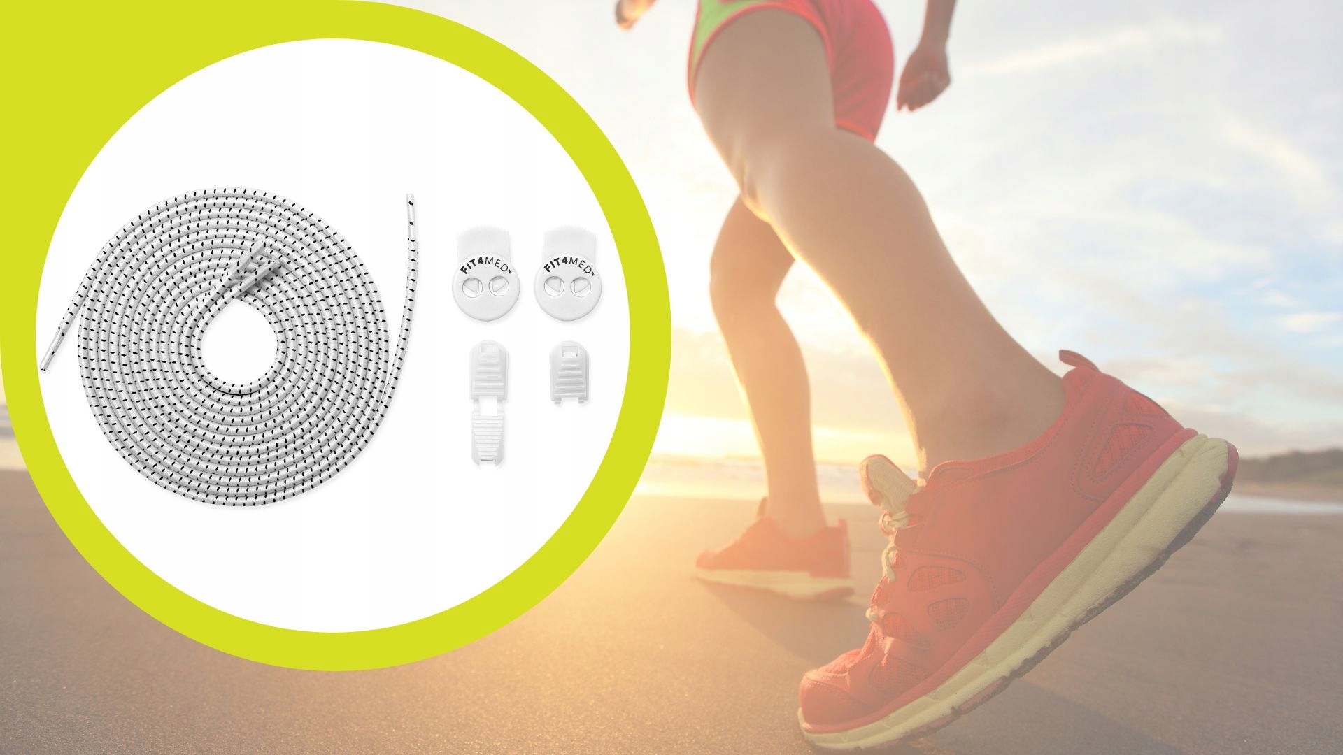 SZNUROWADŁA SAMOZACISKOWE BEZ WIĄZANIA ODBLASK Szerokość produktu 0.3 cm