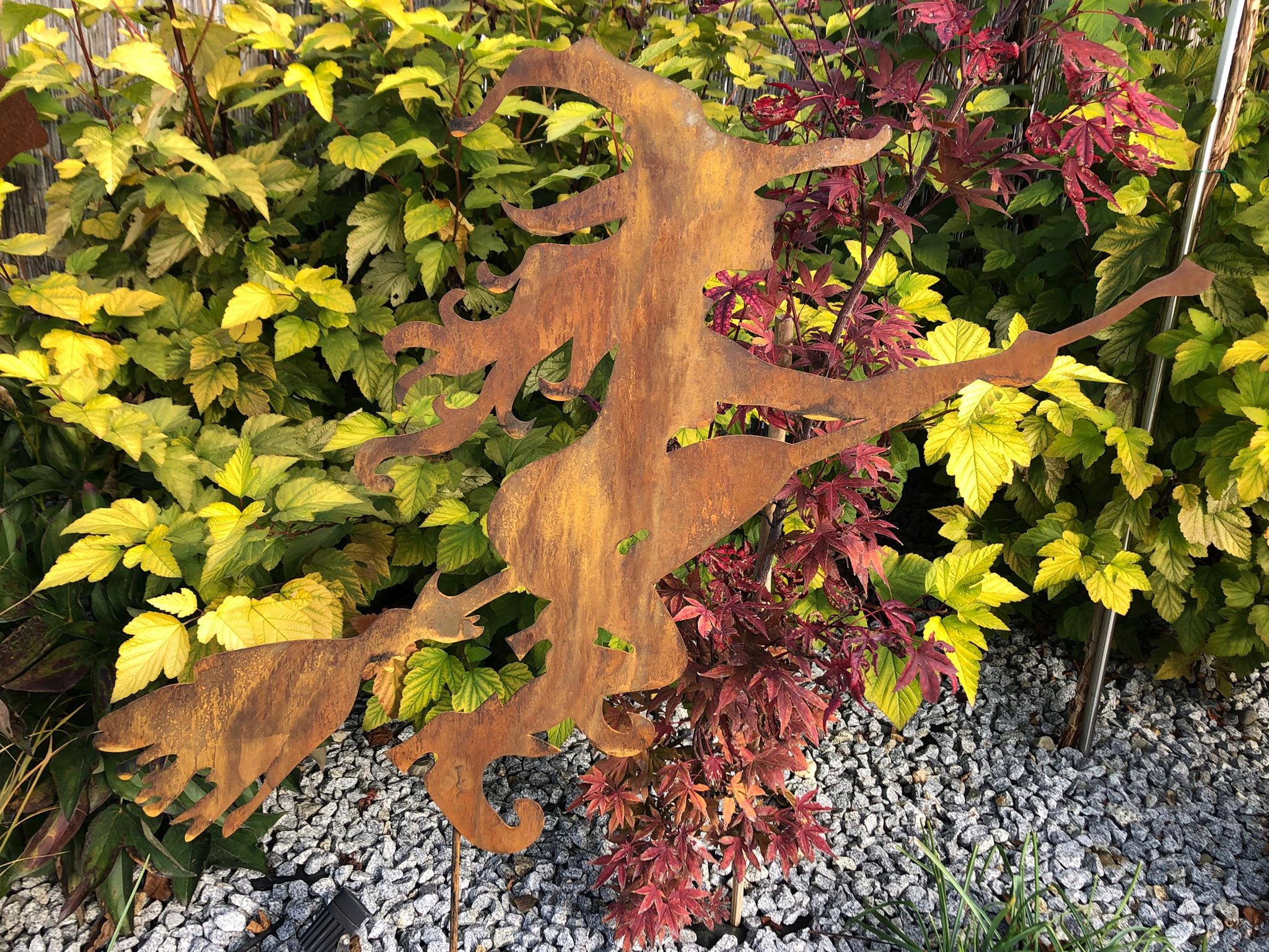 Babajaga czarownica ozdoba ogrodowa Corten Rdza Typ rzeźba (figura)