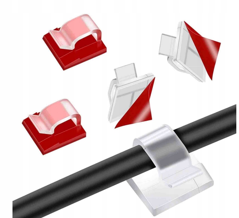 UCHWYT KLIPS SAMOPRZYLEPNY DO KABLI 5 MM 10 SZTUK Model TKDH21H50