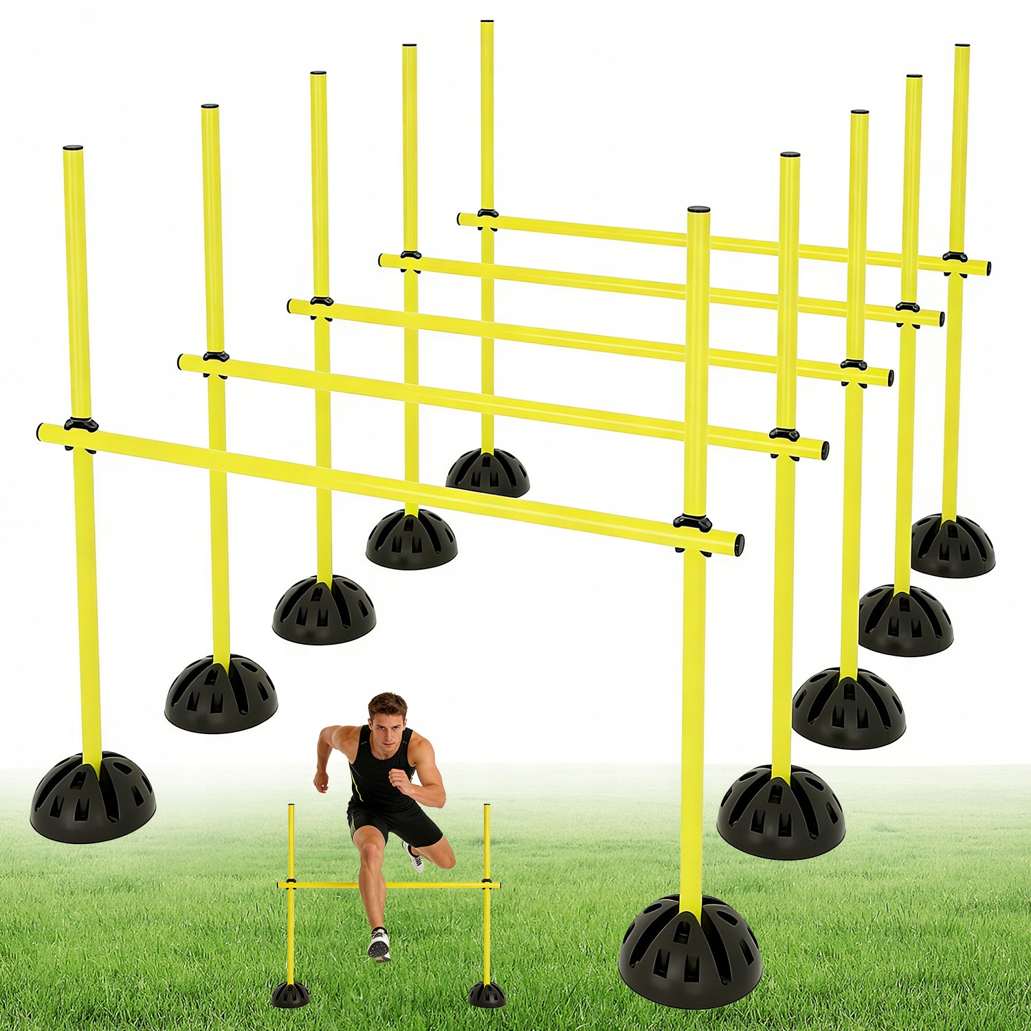 Tréninkové Překážky Agility Komplet 15 Tyček 10 Základů Pro Výcvik Psů