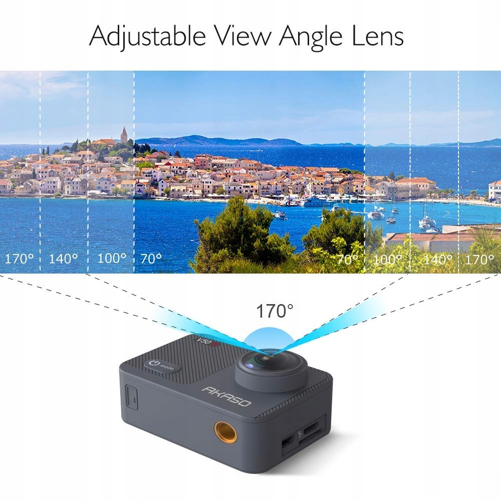 AKASO V50X Kamera Sportowa 4K 30FPS 64GB Podwodna WiFi 40M Stabilizacja — miniatura 5