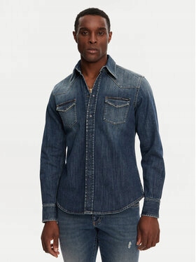 Dolce Gabbana Koszula jeansowa Męskie niebieski G5JC8D G8GW9