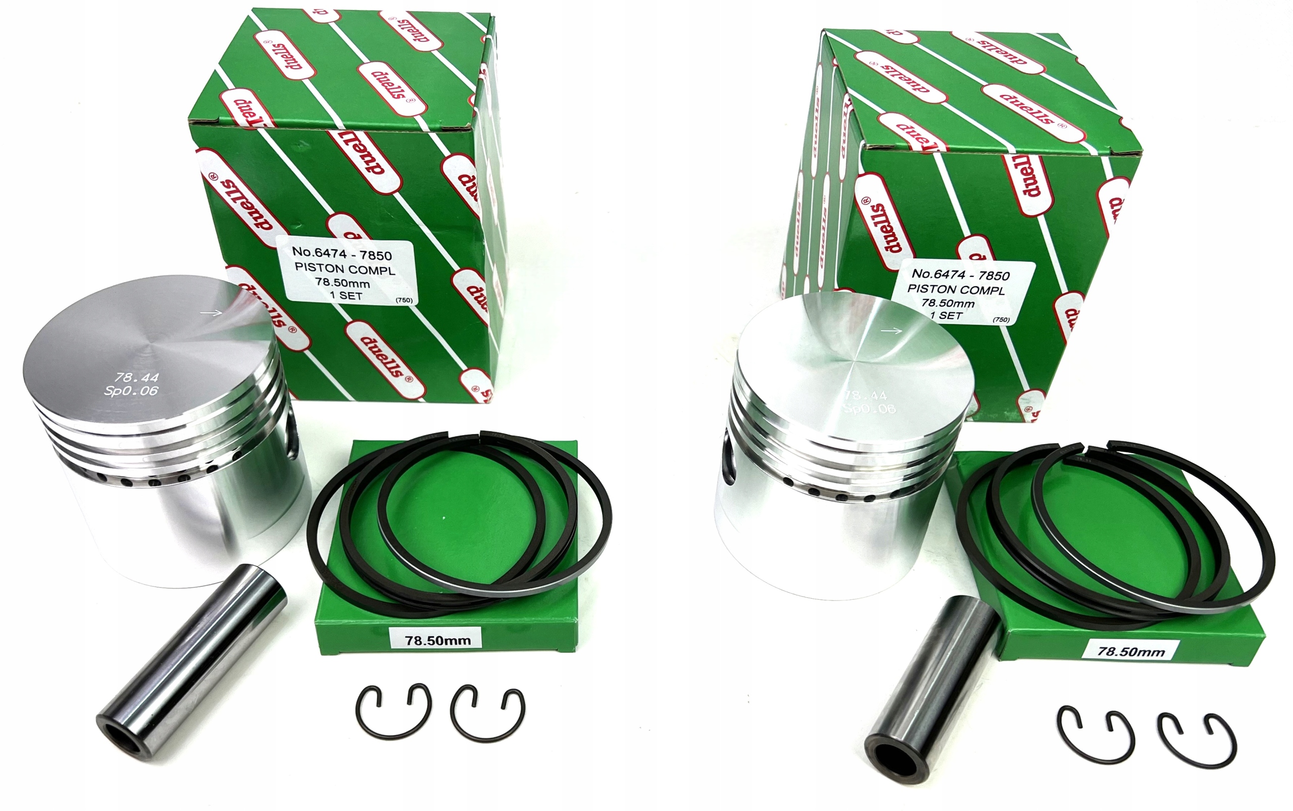 Piest piestu čapu krúžky M72, K-750 kpl R2 78,50 Duells
