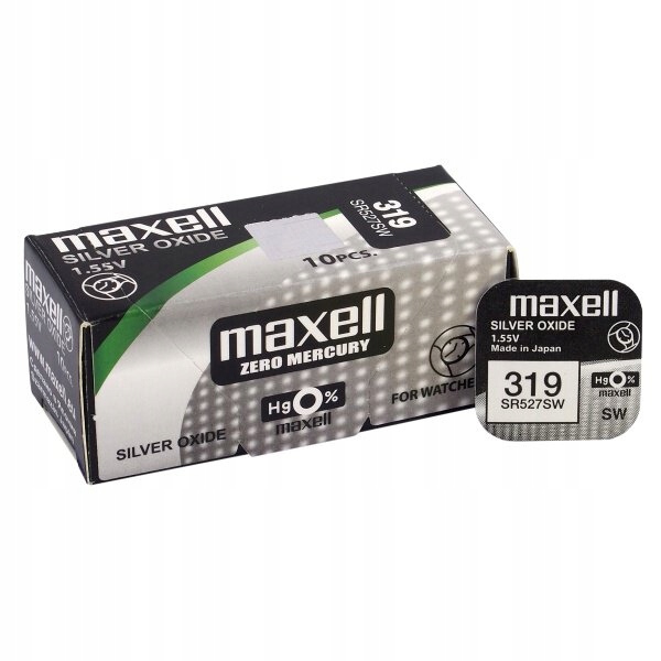 1 x bateria srebrowa mini Maxell 319 / SR527SW / SR64