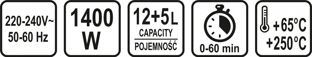 KOMBIWAR HALOGENOWY 17L, BIAŁY Model 67640