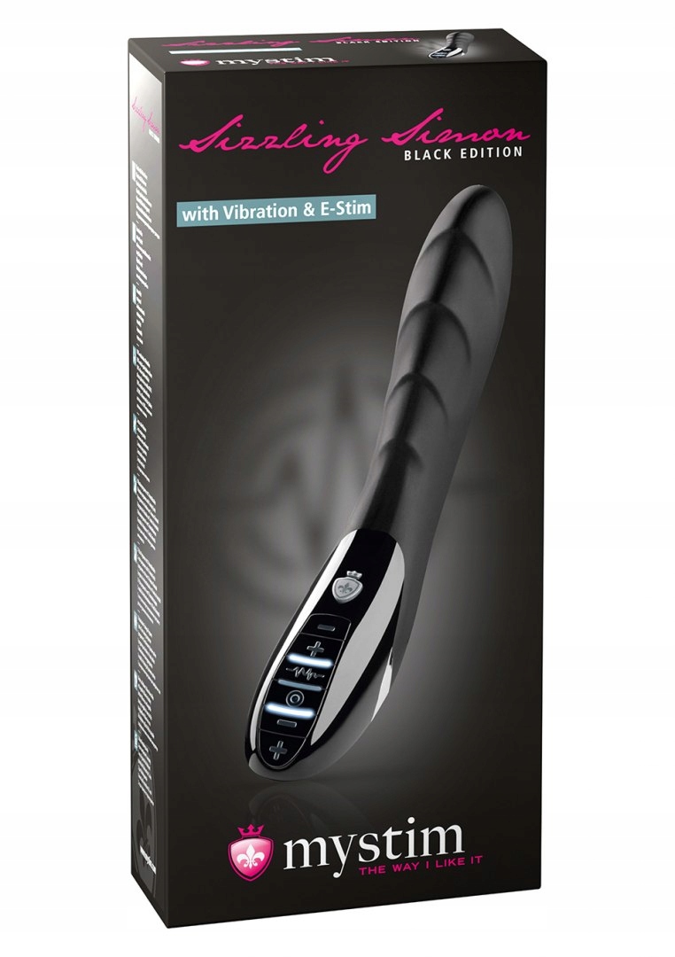 Stymulator-SIZZLING SIMON ESTIM VIBRATOR BLACK Stan opakowania oryginalne