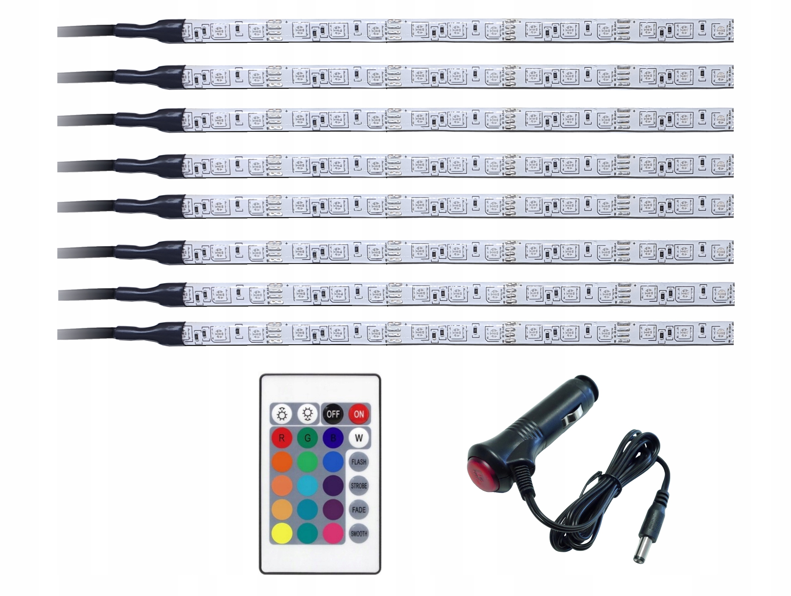

Oświetlenie Wnętrza auta Rgb samochodu Led 8x30cm