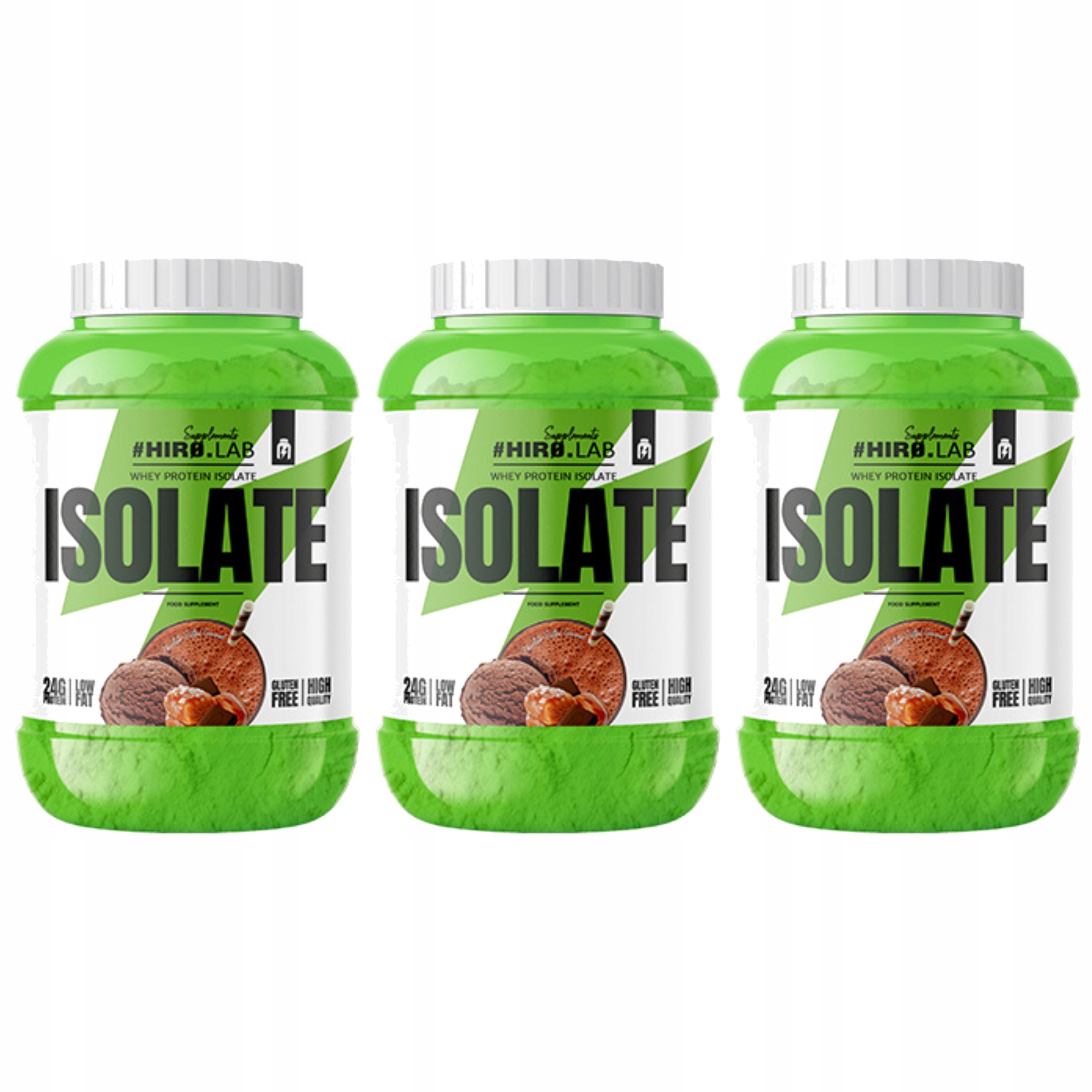 3x Protein Wpi Whey Protein Isolate Izolat Doplněk Stravy 1800 g Slaný Karamel Hiro