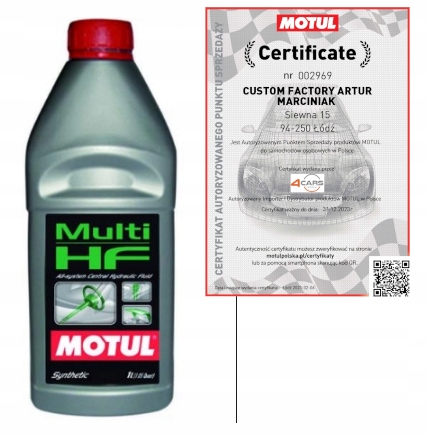 

Motul Multi Hf Olej Hydrauliczny Wspomagania 1L