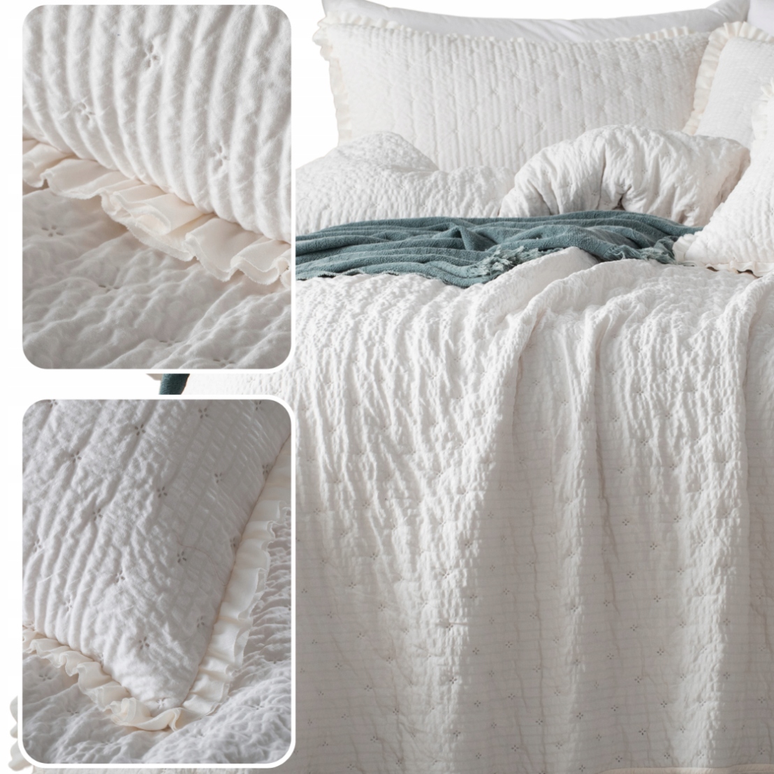 Pikovaný Přehoz Teplá Deka Na Postel Pohovka Pled 240x260 Amour Bílá