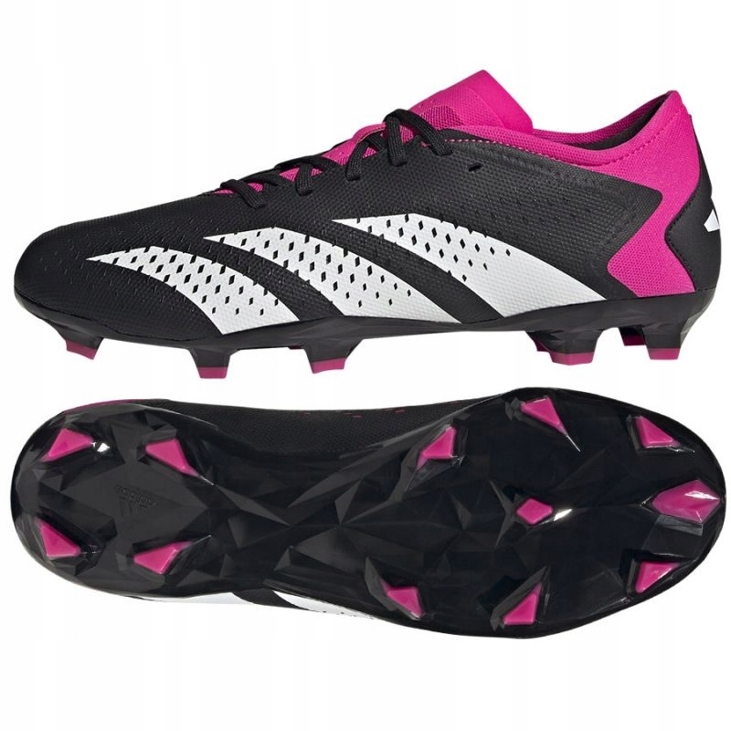 Buty piłkarskie adidas Predator Accuracy.3 L Fg czarne różowe 42 2/3