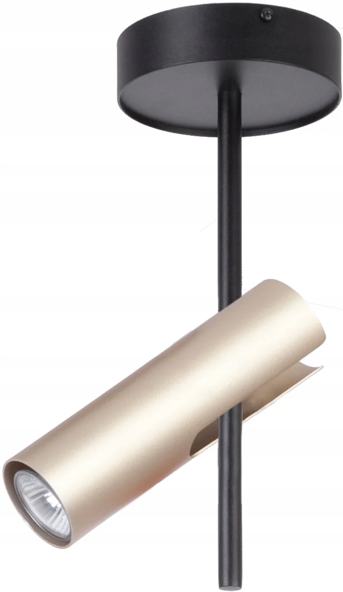 Černo-zlatý stropní reflektor 1xGU10 25W Led pohyblivý Sigma Lighting