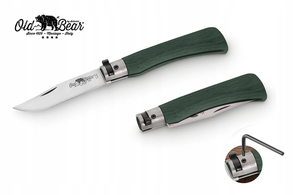 Nóż składany Antonini Old Bear Knf Green XL Satin Stainless